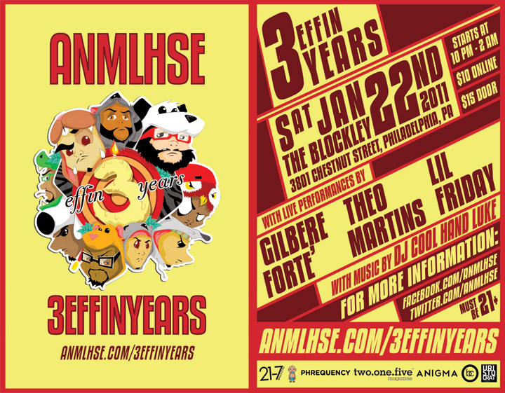 AnmlHse 3 Effin Years Anniversary Bash